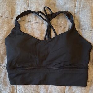 Lululemon Athletica Black Strappy Sports Bra